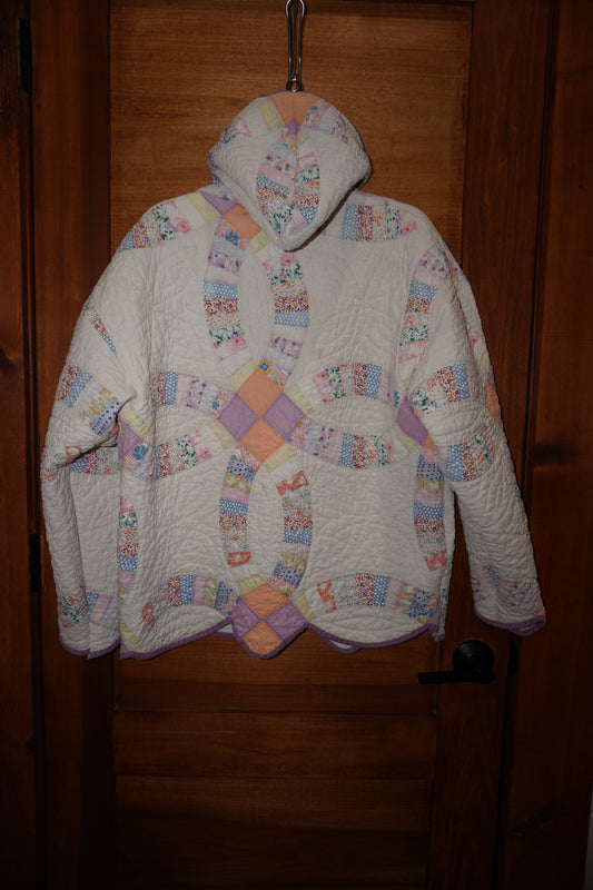 Spring Double Wedding Ring Quilt Hoodie