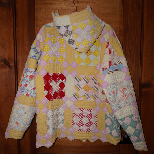 9 patch Quilt Hoodie
