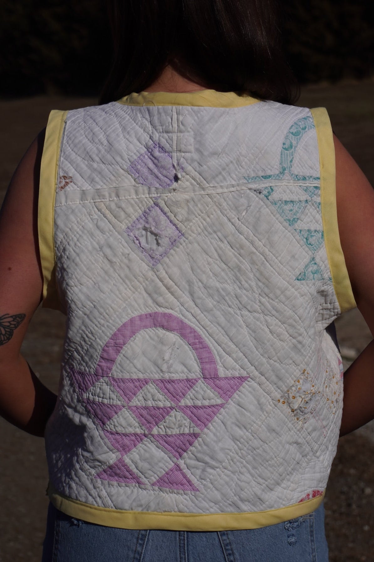 Yellow Flower Baskets Vest