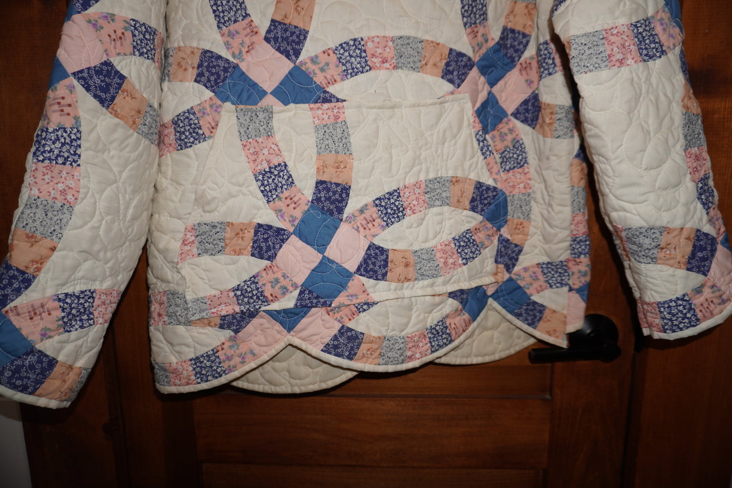 Double Wedding Ring Cotton Candy Quilt Hoodie